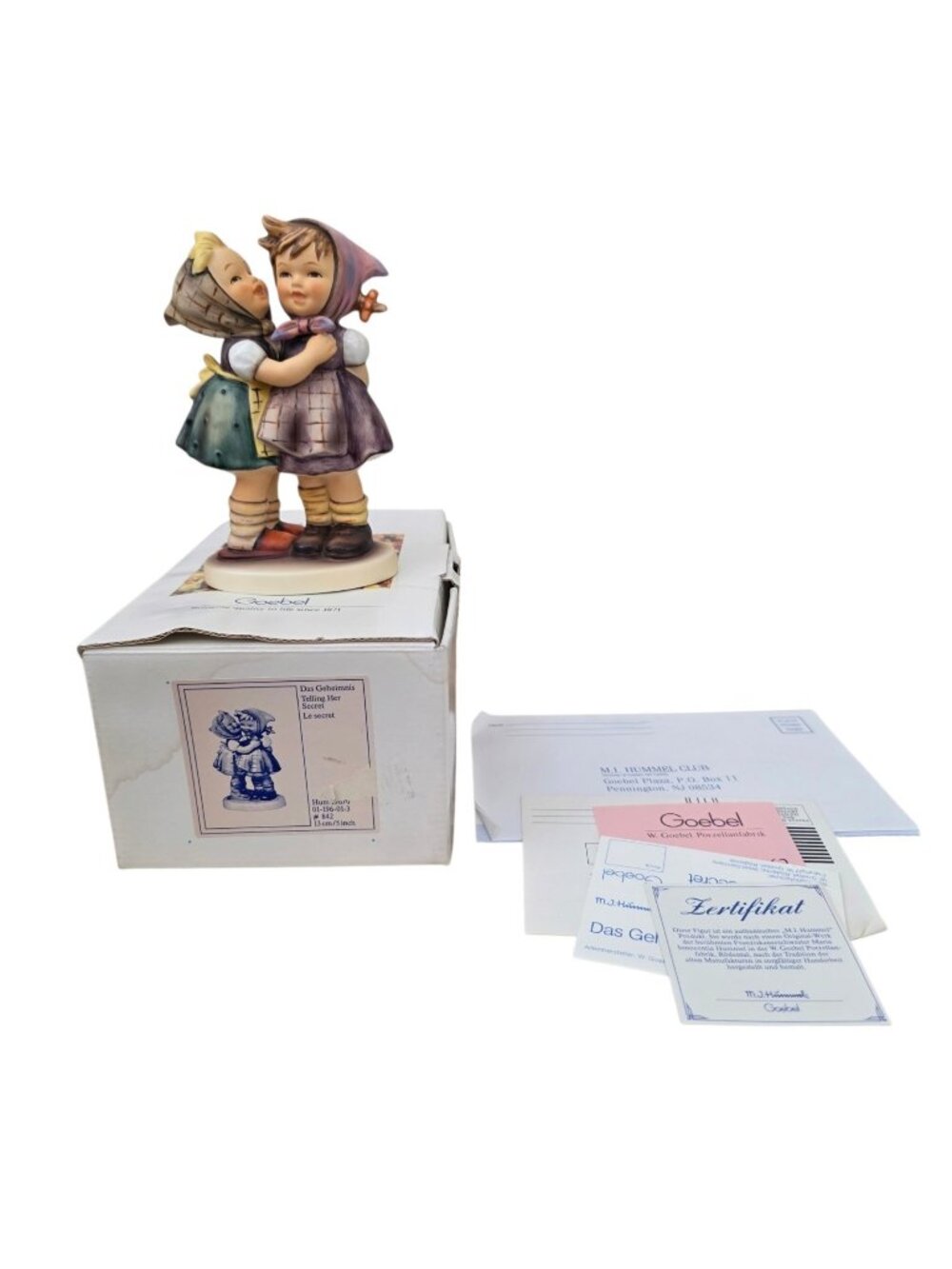 Goebel Hummel Telling Her Secret 196 TMK-6 New in Box